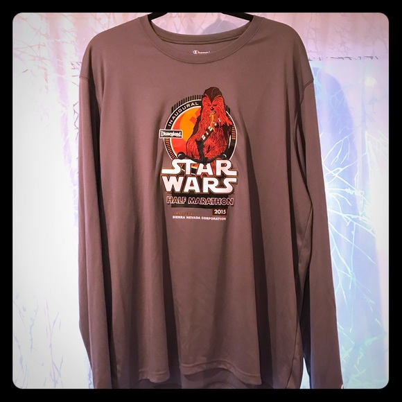 RunDisney Inaugural 2015 Star Wars Half Marathon Shirt XL Gray Disneyland NWOT - Picture 1 of 5